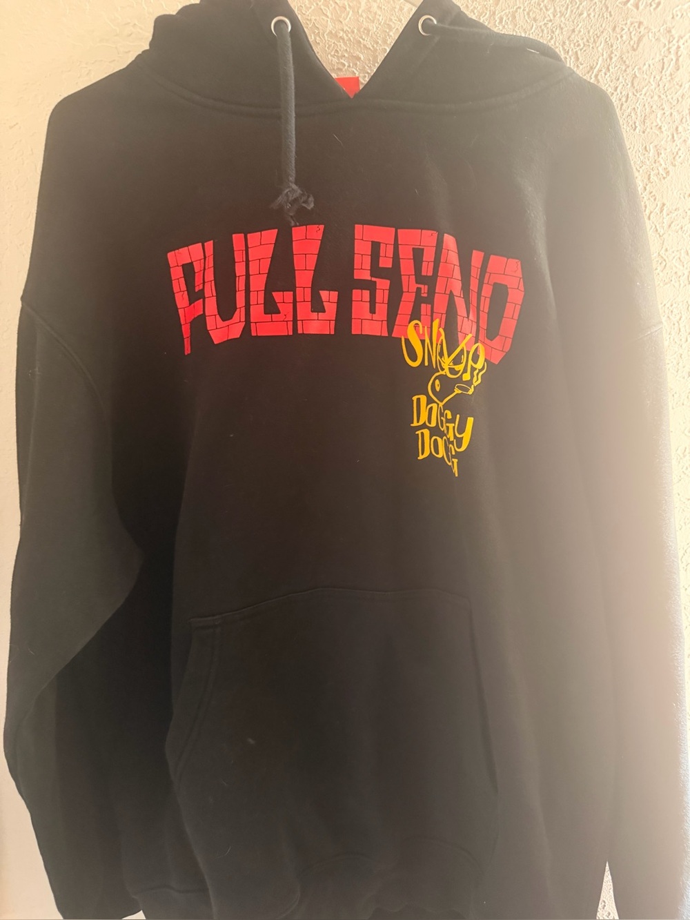 FULL SEND Men's Crewneck Sweater in Black with Red Logo - XL